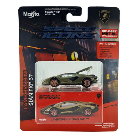 Maisto Speed Icons 1:64 – Lamborghini Sián FKP 37 (Oliva)