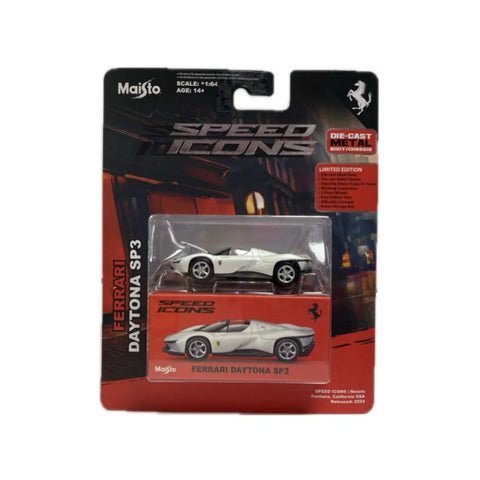 Maisto Speed Icons 1:64 – Ferrari Daytona SP3 (Edición Limitada / Blanco)
