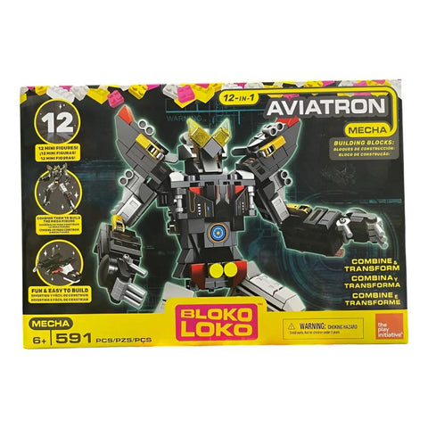Set de Bloques de Construcción Robot Mecha Helicóptero 12 en 1 Bloko Loko