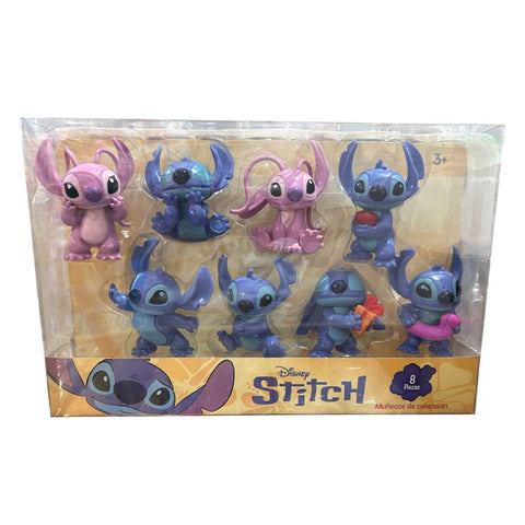 Set Multipack Disney Stitch y Ángel – Muñecos de Colección (8 Piezas)