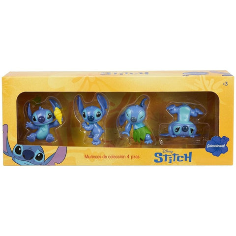 Set Disney Stitch Travesuras en Hawái – Muñecos de Colección (4 Piezas)