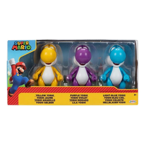 Super Mario Yoshi Figura 3 Pack 4 Pulg