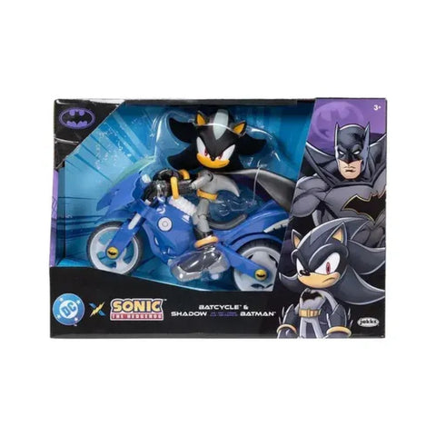 Sonic x DC Comics Vehicle Set: Shadow the Hedgehog & Batcycle