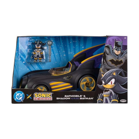 Sonic x DC Comics Vehicle Set: Batmobile & Shadow as Batman