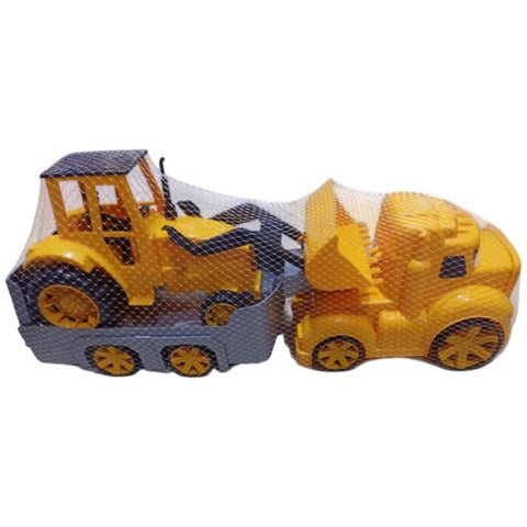 Vehículo Con Plataforma Amarillo