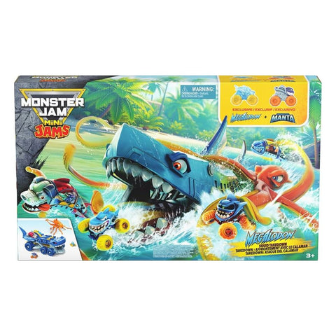 Monster Jam Mini Jams Megalodon Squid Takedown (Ataque del Calamar)