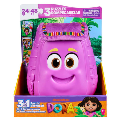 Dora Mochila Con Rompecabezas 3 En 1