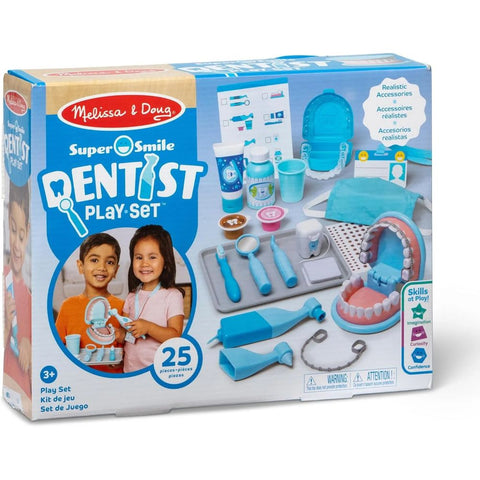 Set de Juego de Dentista Melissa & Doug Super Smile Dentist Play Set (Kit de Juego de 25 Piezas)