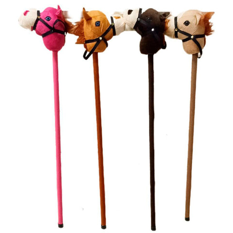 Caballo Madera Afelpado Con Sonido Diferentes Colores