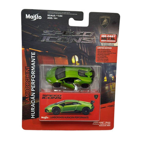 Maisto Speed Icons 1:64 – Lamborghini Huracán Performante (Edición Limitada / Verde Mantis Metálico)