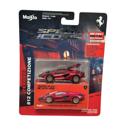 Maisto Speed Icons 1:64 – Lamborghini Sián FKP 37 (Edición Limitada / Rojo Metálico)