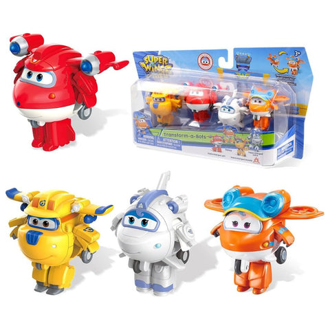 Super Wings 4 Pack Figuras Transformables Surtido