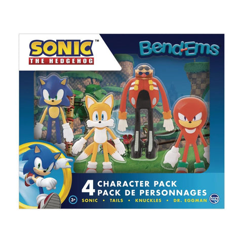 Sonic The Hedgehog: Bend-Ems 4 Character Pack (Pack de 4 Figuras Flexibles)