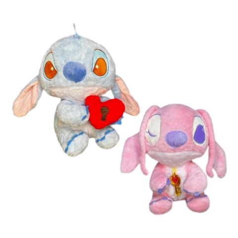 Stitch Y Ángel Corazón Y Llave Chico 28 cm