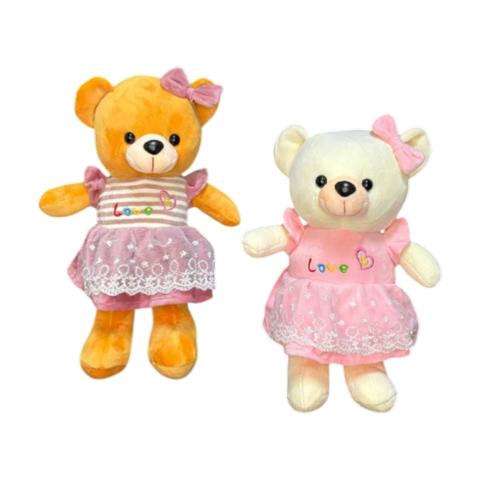Oso Love Vestido Rosa Mediano 32 cm