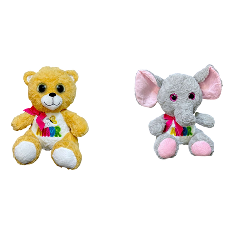 Oso Y Elefante Amor Mediano 34 cm