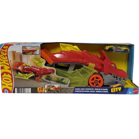 Camión Transportador y Lanzador Dragón Hot Wheels City