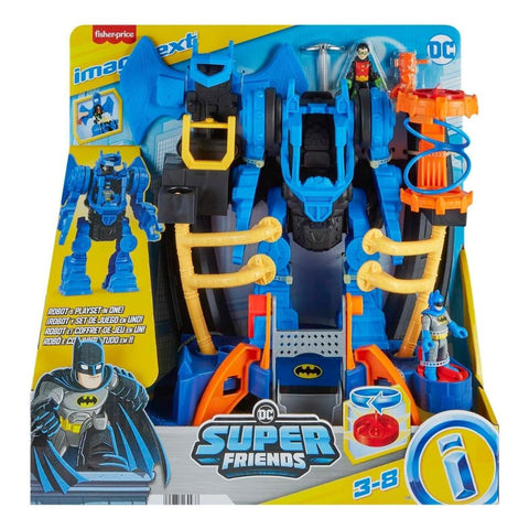 Imaginext DC Super Friends Batman Robo Command Center (Robot y Set de Juego en Uno)