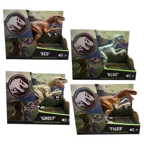 Jurassic World – Figuras de Acción de Dinosaurios con Sonidos (Surtido de Raptors)