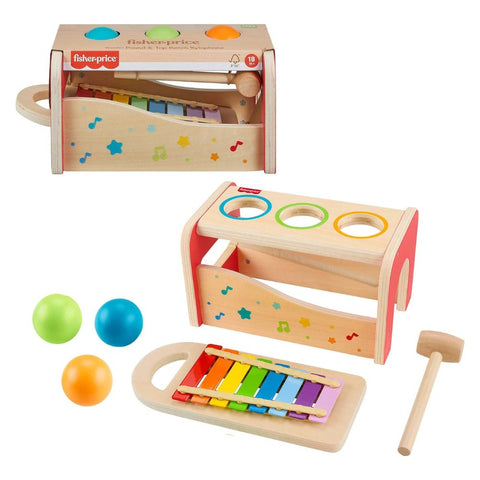 Fisher-Price Mesita de Actividades Sorpresa de Madera, Xilófono