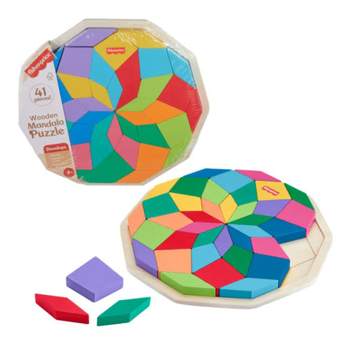 Fisher-Price Rompecabezas Geométrico Mandala de Madera