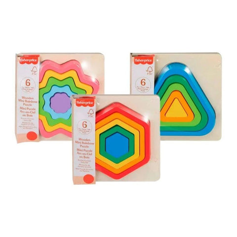 Fisher-Price Mini Rompecabezas Arcoíris de Madera Modelos Surtidos