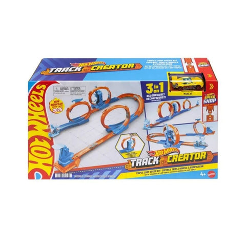 Hot Wheels Track Creator – Triple Loop Speed Kit (Kit de velocidad de loop triple)