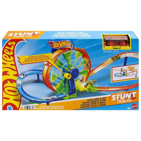 Hot Wheels Stunt Tracks – Desafío Turbina de Acción / Rapid Launch & Loop™