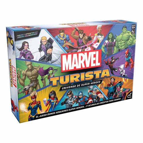 Juego de Mesa Turista Marvel – Universo de Super Héroes (Tablero y Artefactos con Efecto Holográfico)