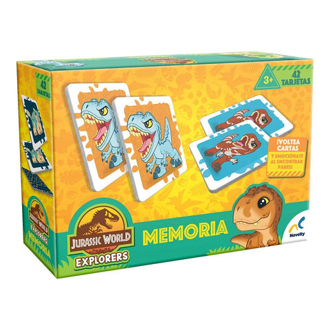 Juego de Memoria Infantil Jurassic World Explorers (42 Tarjetas)