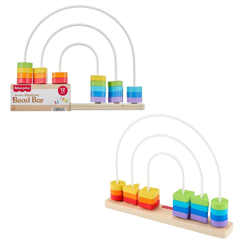 Fisher-Price Barra de Cuentas Arcoíris de Madera