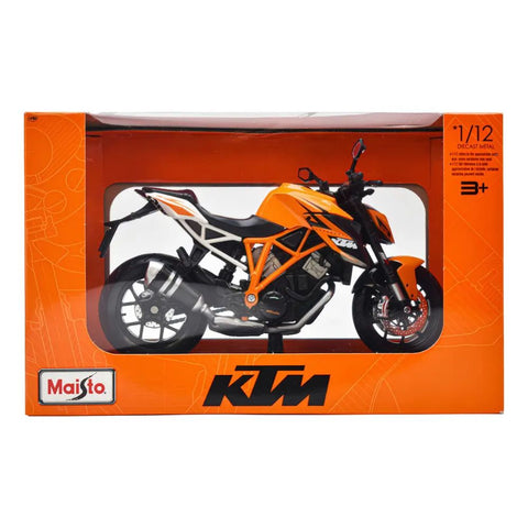 Maisto 1:12 Diecast Motorcycle – KTM 1290 Super Duke R (Naranja / Negro)