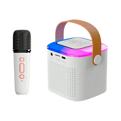 Bocina Bluetooth Mini, Portátil, con Manija y Micrófono
