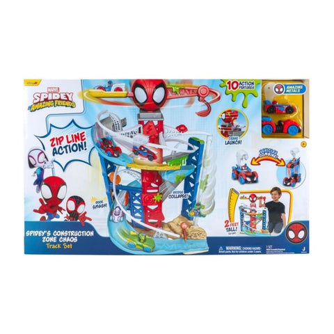 Marvel Spidey and His Amazing Friends Construction Zone Chaos Track Set